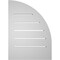 Ekena Millwork Quarter Round Top Left Surface Mount PVC Gable Vent w/ 2"W x 2"P Brickmould Sill Frame, 16"W x 22"H GVPQL16X2203SF - alternate 4
